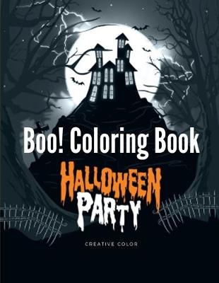 Book cover for Boo! Coloring Book Halloween Party
