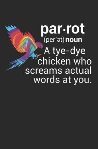 Cover of Parrot A tye-dye chicken who screams actual words at you.