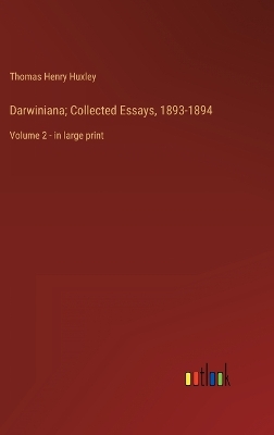Book cover for Darwiniana; Collected Essays, 1893-1894