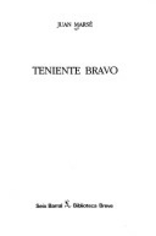 Cover of Teniente Bravo