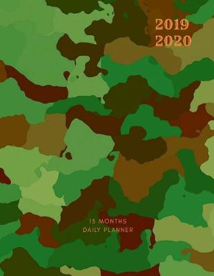 Book cover for 2019 2020 15 Months Army Camo Daily Planner