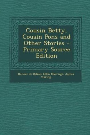 Cover of Cousin Betty, Cousin Pons and Other Stories