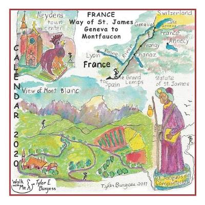 Book cover for Calendar 2020, France Way of St. James Geneva to Montfaucon
