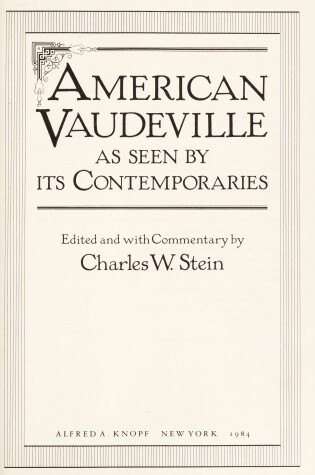 Cover of American Vaudeville