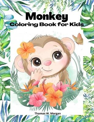 Book cover for Monkey Coloring Book for kids