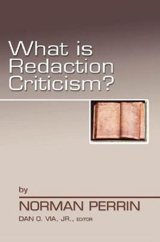 Cover of What Is Redaction Criticism?