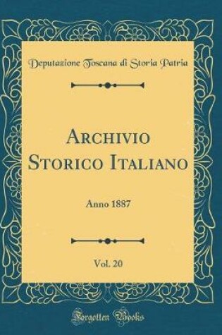 Cover of Archivio Storico Italiano, Vol. 20