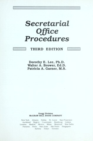 Cover of Secretarial Office Procedures
