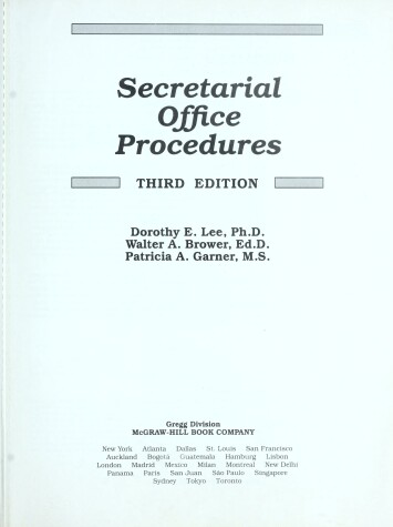 Book cover for Secretarial Office Procedures