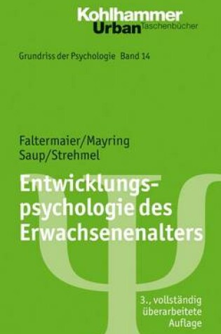 Cover of Entwicklungspsychologie Des Erwachsenenalters