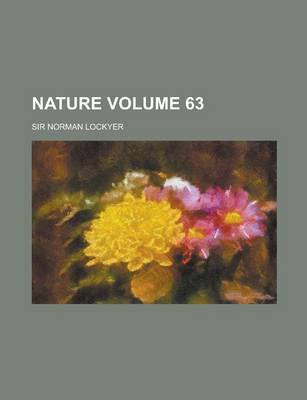 Book cover for Nature Volume 63