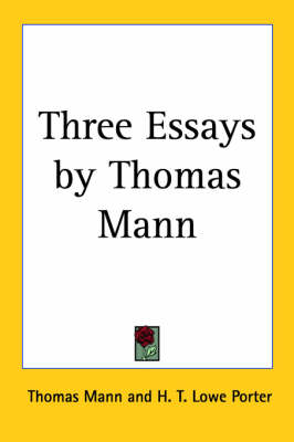 Book cover for Three Essays by Thomas Mann