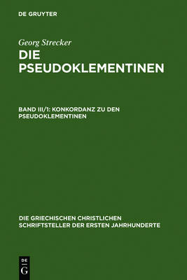 Book cover for Konkordanz Zu Den Pseudoklementinen, Teil 1