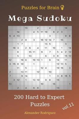 Book cover for Puzzles for Brain - Mega Sudoku 200 Hard to Expert Puzzles vol.11