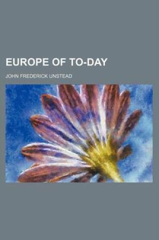 Cover of Europe of To-Day