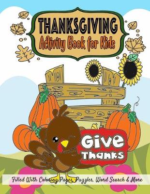 Book cover for Thanksgiving Activity Book for Kids