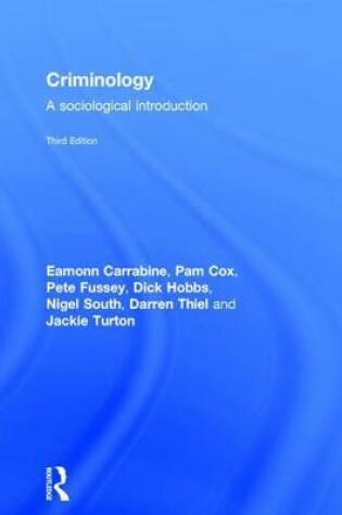 Cover of Criminology: A Sociological Introduction