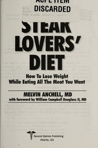 Cover of The Steak-Lovers' Diet