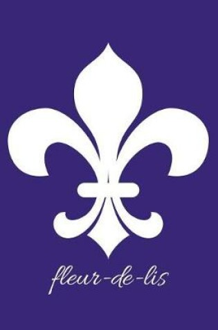 Cover of fleur-de-lis - Purple Blank Notebook with Fleur de Lis Corners