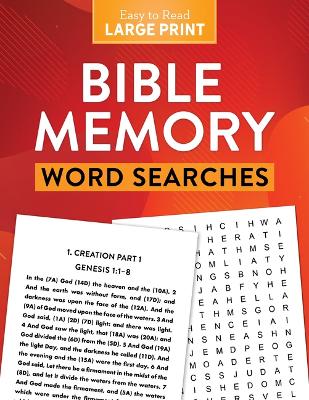 Book cover for Bible Memory Word Searches Large Print