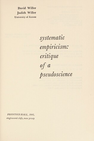 Cover of Systematic Empiricism