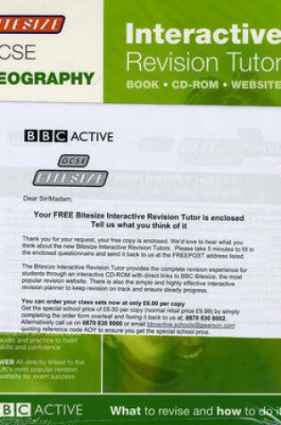 Cover of GCSE Geography BIRT Gratis Book and Letter
