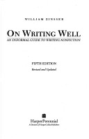 Book cover for On Writing Well