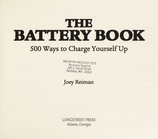 Book cover for The Battery Book