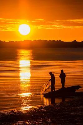 Book cover for Fishing at the Beach at Sunset Journal