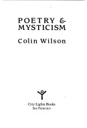 Book cover for Poetry and Mysticism