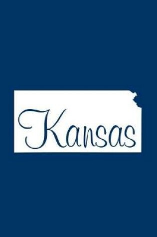 Cover of Kansas - Navy Blue Lined Notebook with Margins