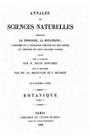 Cover of Annales des sciences naturelles - Tome V