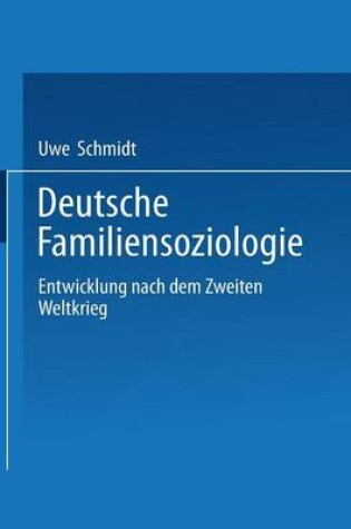 Cover of Deutsche Familiensoziologie