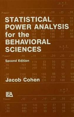 Book cover for Statistical Power Analysis for the Behavioral Sciences