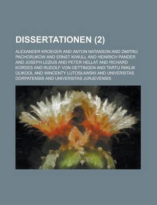 Book cover for Dissertationen (2 )