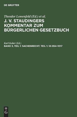 Cover of Sachenrecht. Teil 1: �� 854-1017