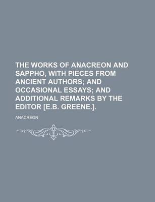 Book cover for The Works of Anacreon and Sappho, with Pieces from Ancient Authors