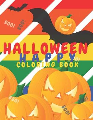 Book cover for Happy Halloween Coloring Book