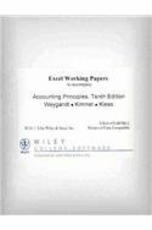 Cover of Excel Working Papers to Accompany Accounting Principles