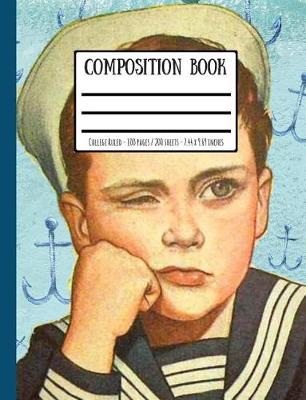 Book cover for Sulky Sailor Boy Composition Book