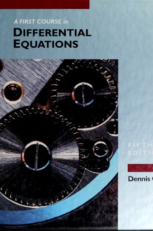 Cover of A First Course in Differential Equations with Applications