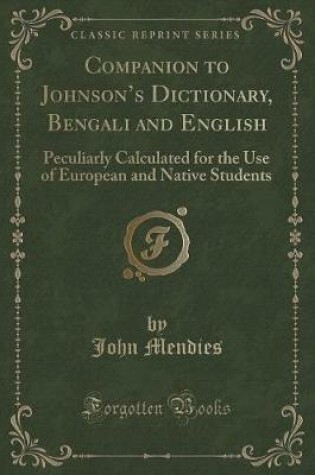 Cover of Companion to Johnson's Dictionary, Bengali and English