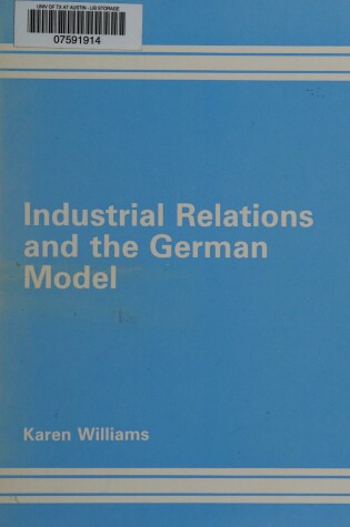 Cover of Industrial Relations and the German Model