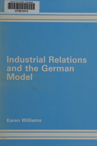 Book cover for Industrial Relations and the German Model