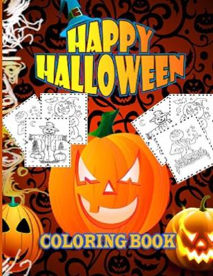 Book cover for Happy Halloween Coloring Book