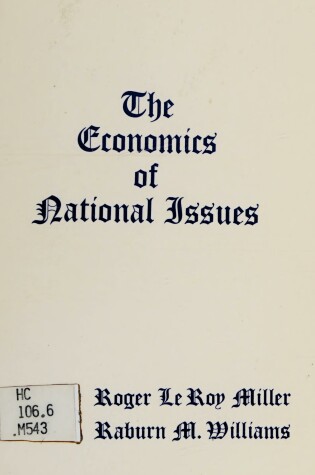 Cover of Economics of National Issues