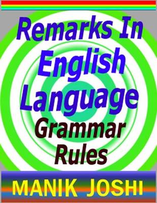 Book cover for Remarks in English Language : Grammar Rules