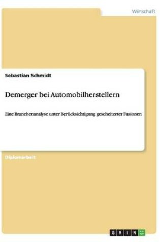 Cover of Demerger bei Automobilherstellern