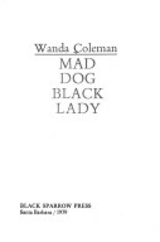Cover of Mad Dog, Black Lady
