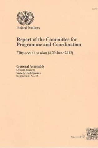 Cover of Report of the Committee for Programme and Coordination